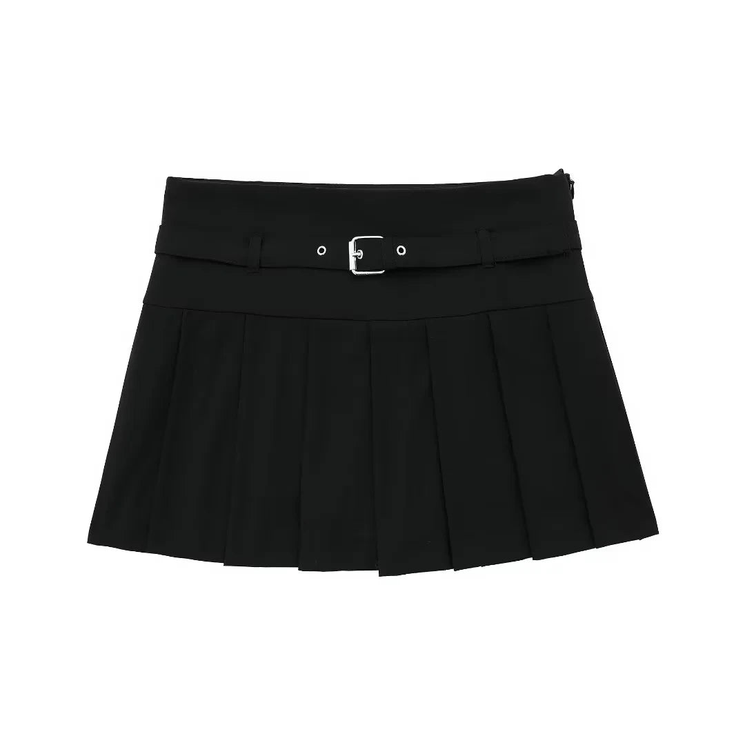 Y2K Aesthetic Autumn Chic Short Zipper Cargo Skirt for Trendy Outfits