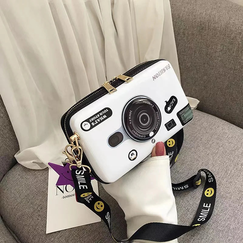 Y2K Aesthetic Camera Style Shoulder Bag for Trendy Outfits and Everyday Use