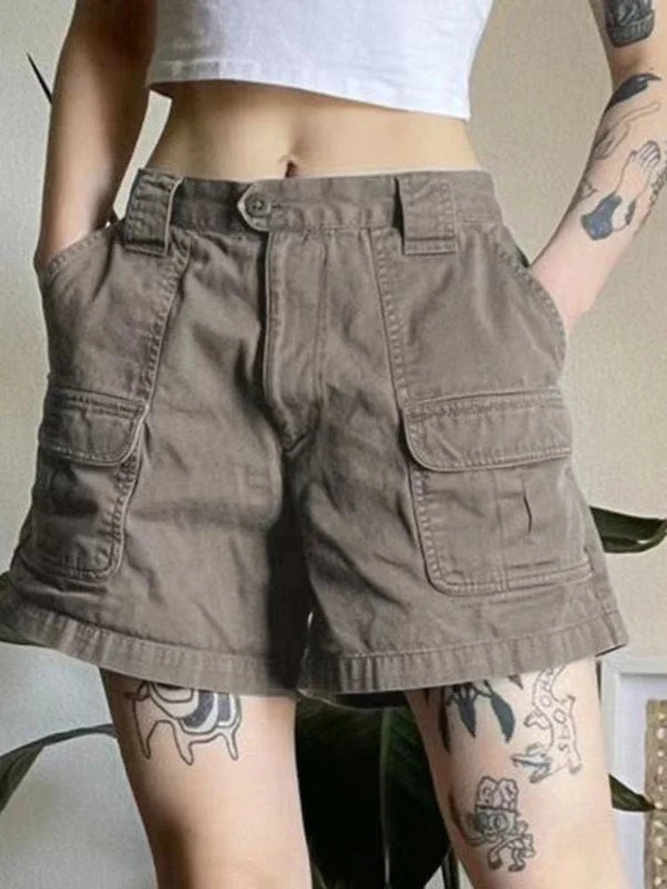 Y2K Aesthetic Cargo Denim Shorts for Trendy Outfits and Comfy Summer Vibes