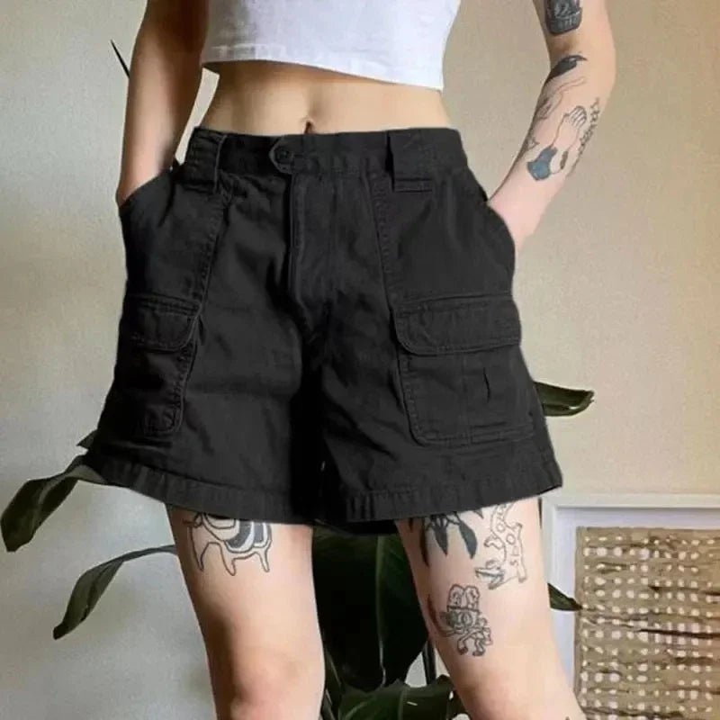 Y2K Aesthetic Cargo Denim Shorts for Trendy Outfits and Comfy Summer Vibes