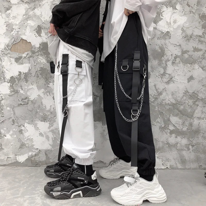 Y2K Aesthetic Cargo Techwear Pants for Trendy Grunge and Coquette Outfits