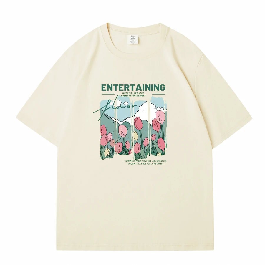 Y2K Aesthetic Comics Flowers T-Shirt - Cute Graphic Tee for Trendy Outfits