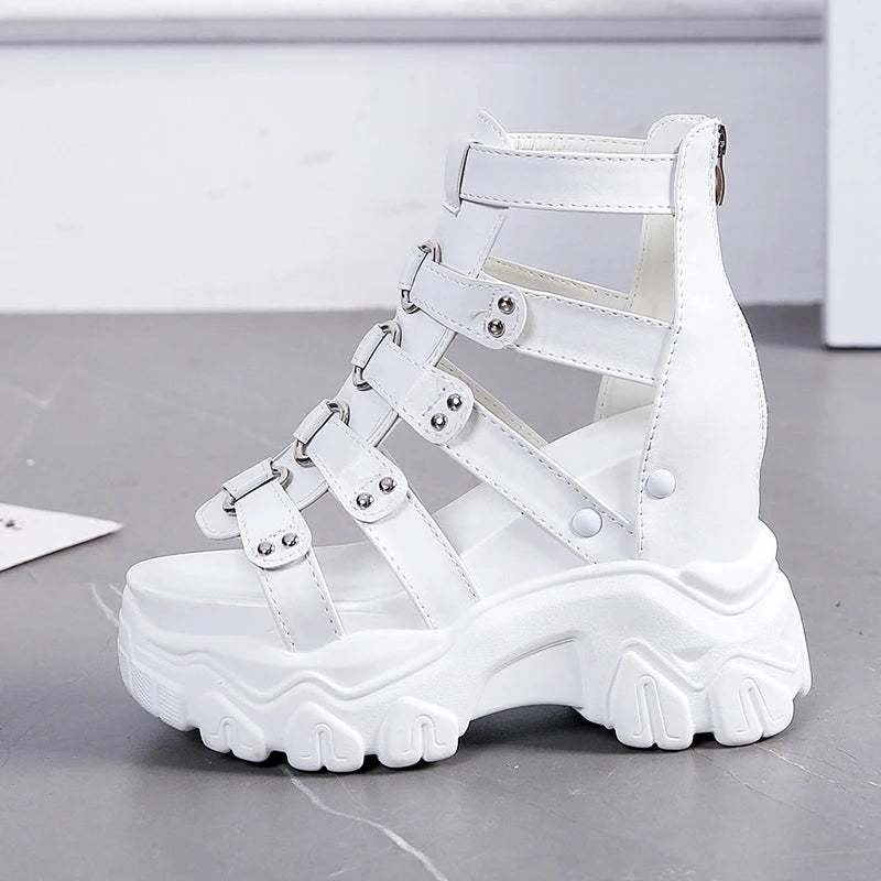 Y2K Aesthetic Cute Gladiator Platform Sandals for Trendy Summer Outfits