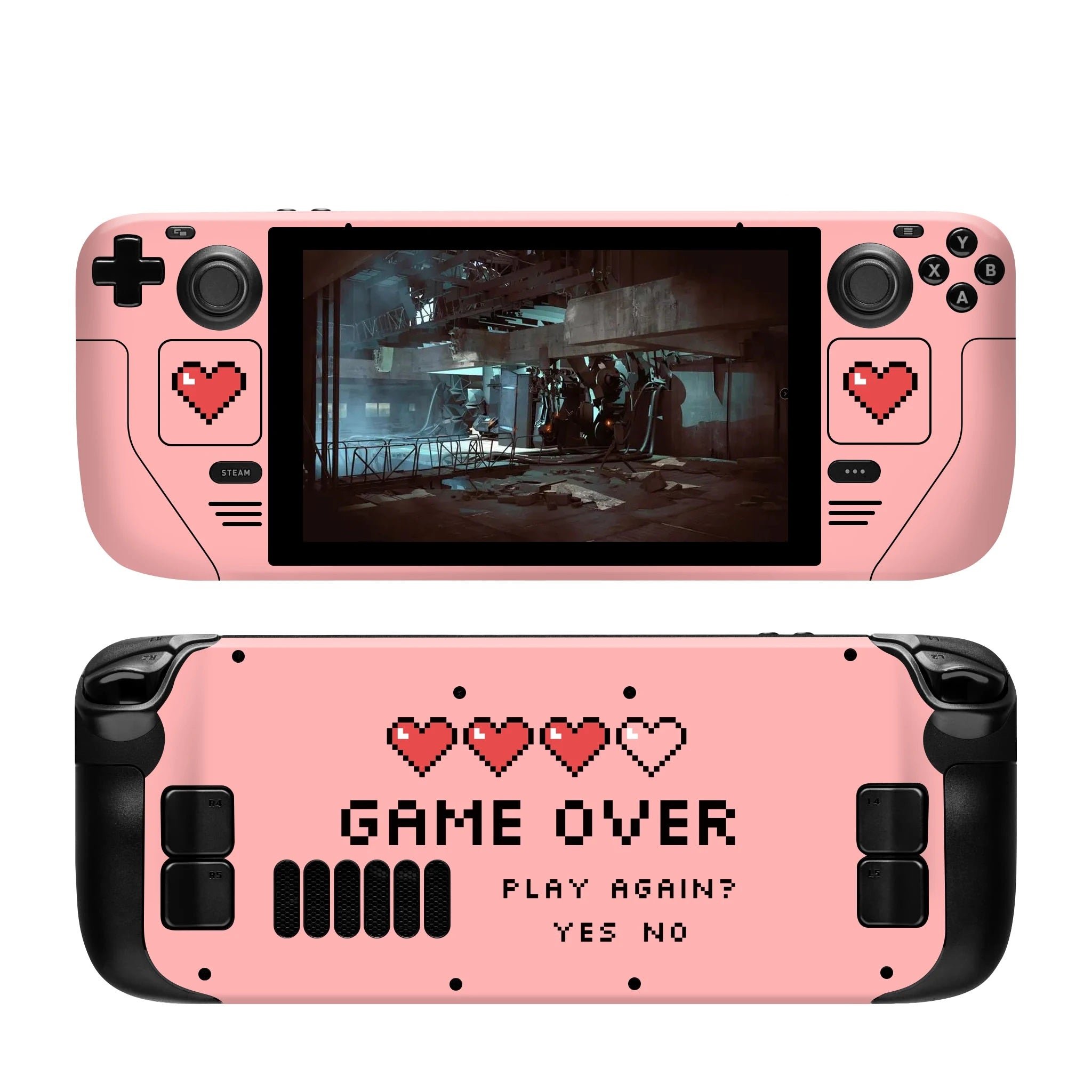 Y2K Aesthetic Game Over Steam Deck Case - Cute Retro Gamer Accessories for Stylish Play