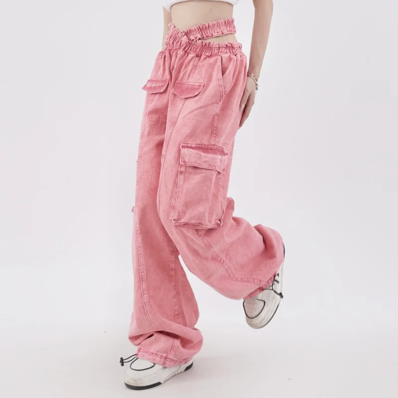 Y2K Aesthetic Japanese Street Style Cargo Pants for Trendy and Comfy Outfits