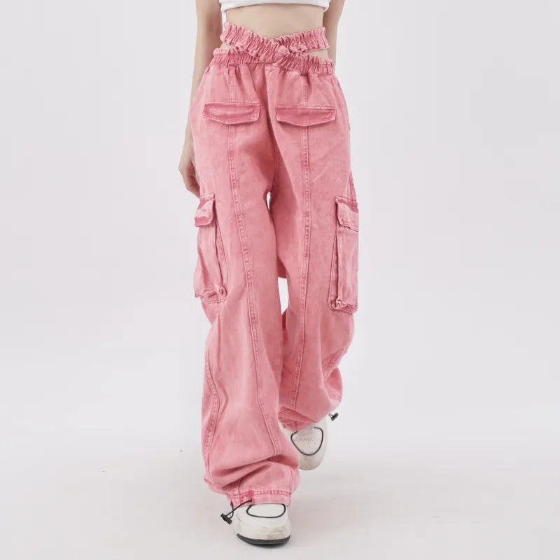 Y2K Aesthetic Japanese Street Style Cargo Pants for Trendy and Comfy Outfits