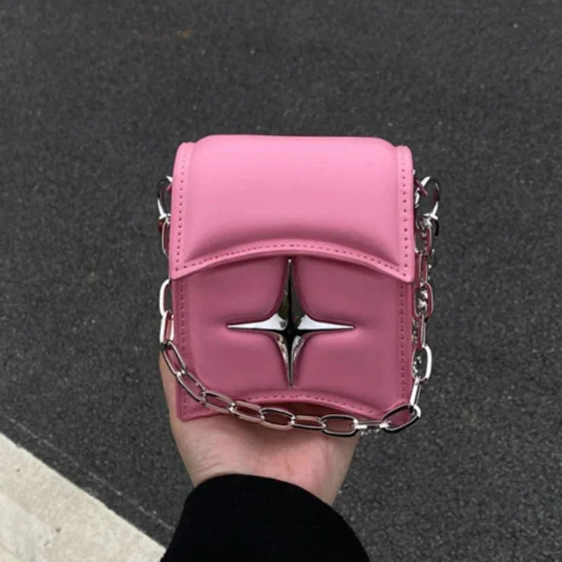 Y2K Aesthetic Korean Chain Purse - Trendy Accessory for Coquette and Grunge Styles