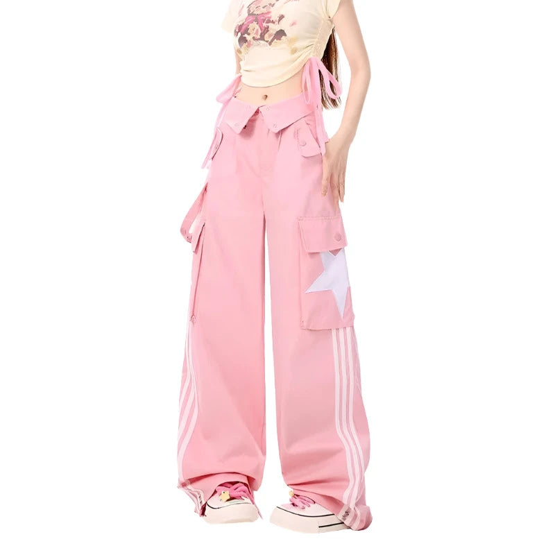 Y2K Aesthetic Parachute Cargo Pants for Trendy Grunge and Coquette Outfits