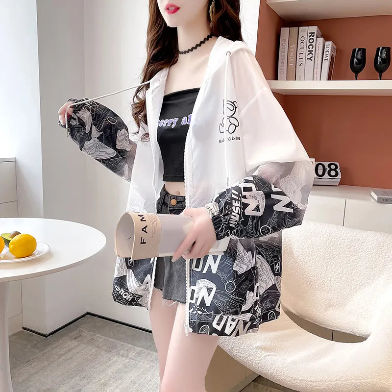 Y2K Aesthetic Streetwear Summer Jacket - Trendy Lightweight Outerwear for Stylish Looks