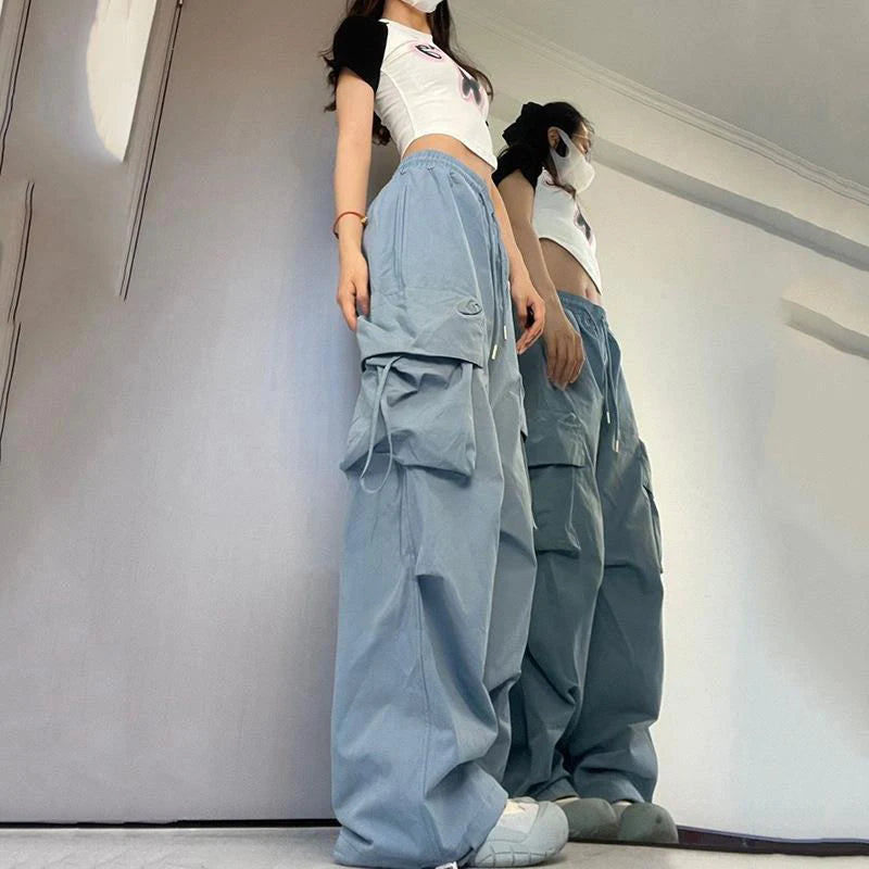 Y2K Baggy Cargo Pants for Trendy Coquette and Grunge Aesthetic Outfits