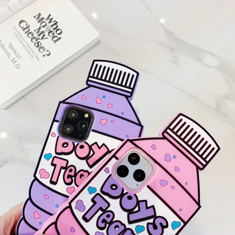 Y2K Boys Tears Bottle iPhone Case - Cute Aesthetic Phone Accessory for Trendy Styles