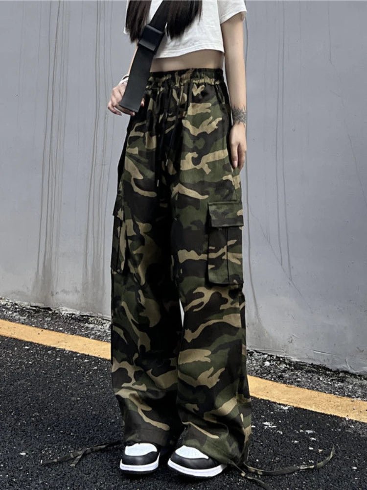 Y2K Camouflage Cargo Pants for Trendy Summer Outfits and Aesthetic Looks