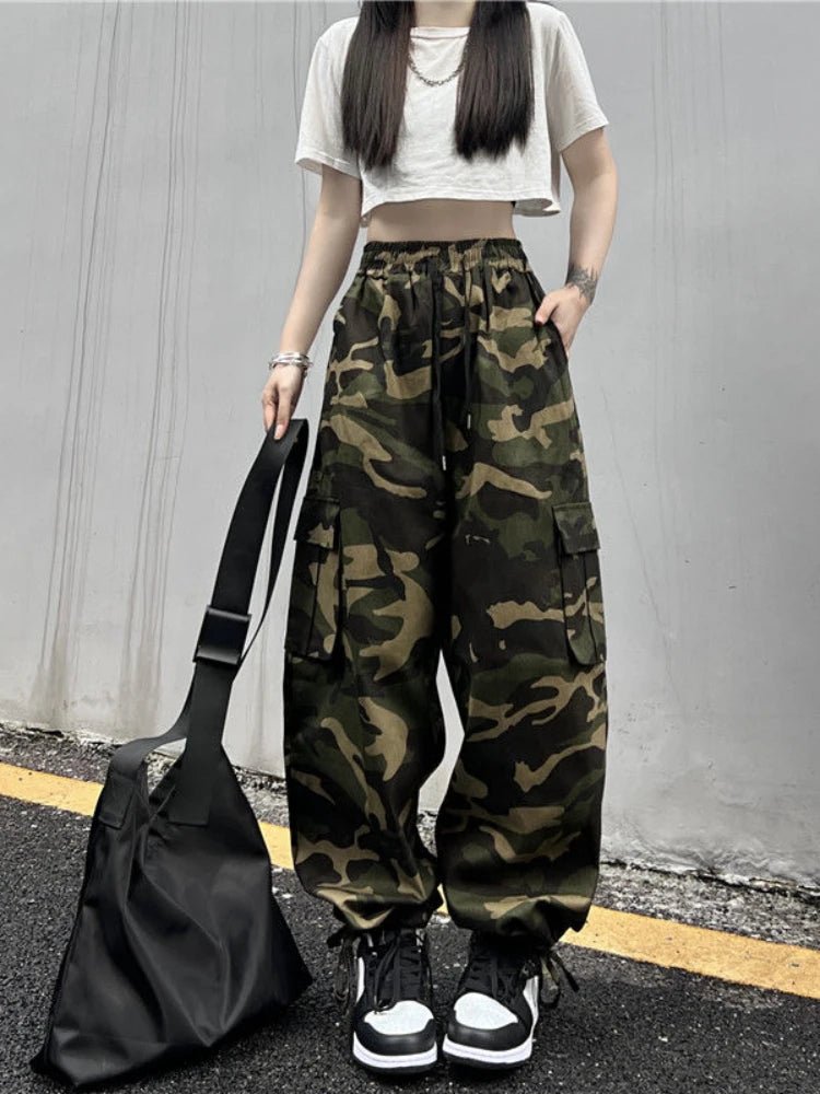 Y2K Camouflage Cargo Pants for Trendy Summer Outfits and Aesthetic Looks