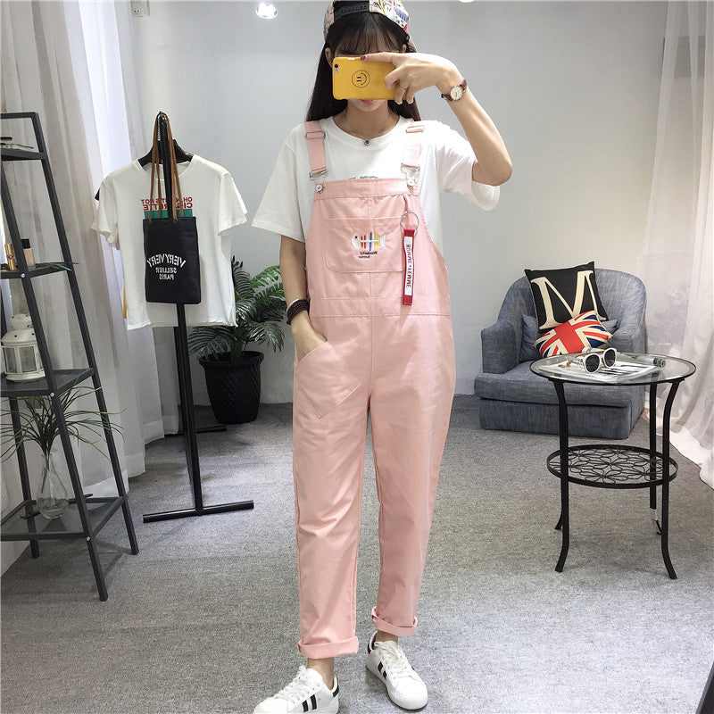 Y2K Fashion Casual Denim Dungarees - Trendy Grunge Aesthetic Overalls for Everyday Style