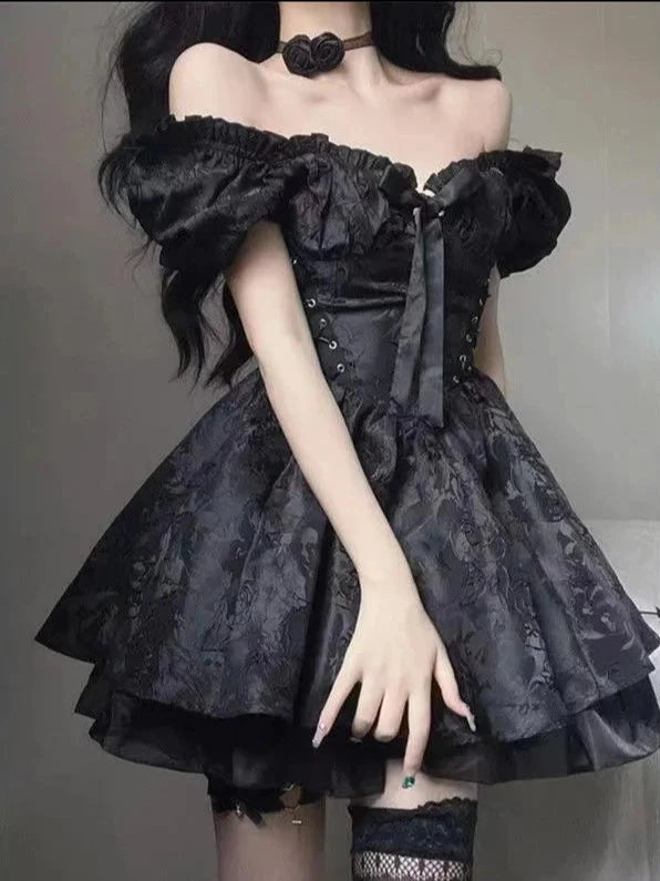 Y2K Gothic Lolita Dress: Elegant Coquette Style with Vintage Aesthetic Charm