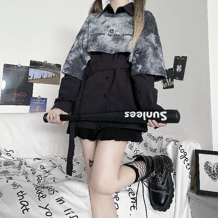 Y2K Harajuku Aesthetic Outfit Set - Cute Top & Stylish Shirt Combo