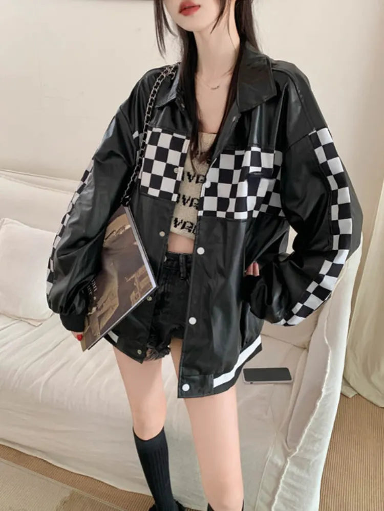 Y2K Harajuku Vintage Jacket - Retro Aesthetic Outerwear for Trendy Y2K Fashion Lovers