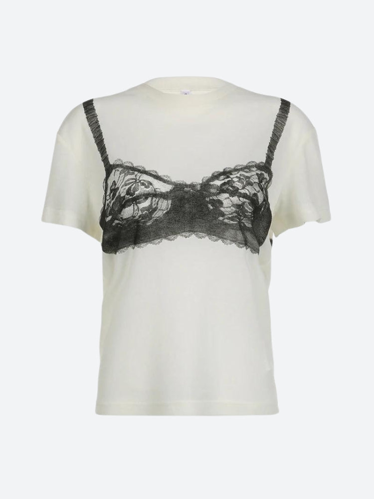 Y2K Lace Bra Tee: Cute Crop Top for Coquette Aesthetic and Grunge Style Outfits