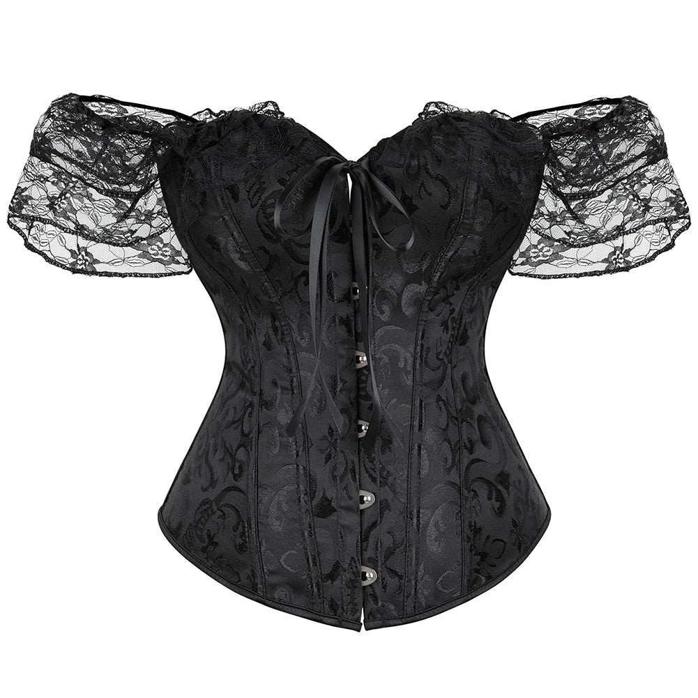 Y2K Lace Overbust Corset Top - Coquette Aesthetic Grunge Style for Trendy Outfits