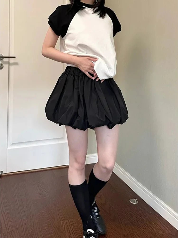 Y2K Mini Balloon Skirt - Cute Pastel Goth Aesthetic for Trendy Outfits