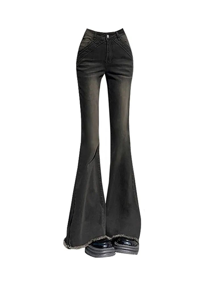 Y2K Retro Bell Bottom Jeans for Trendy Aesthetic Outfits and Vintage Vibes