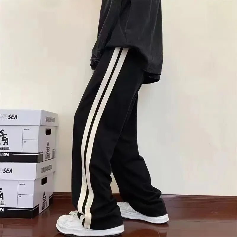 Y2K Striped Wide Leg Cargo Pants for a Chic Coquette Aesthetic Look