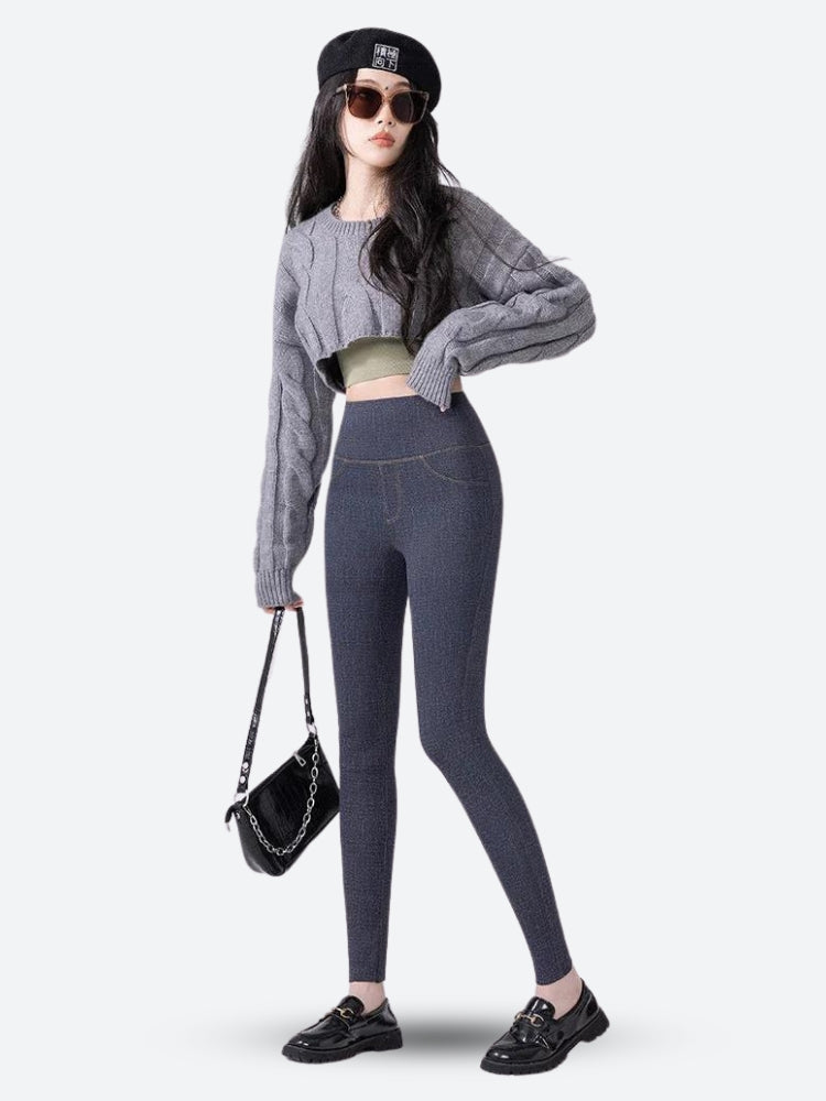 Y2K Style Fit Stretch Denim Jeggings for Comfy Coquette Aesthetic Outfits