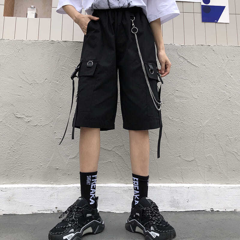 Y2K Techwear Style Cargo Shorts for Trendy Outfits and Aesthetic Looks