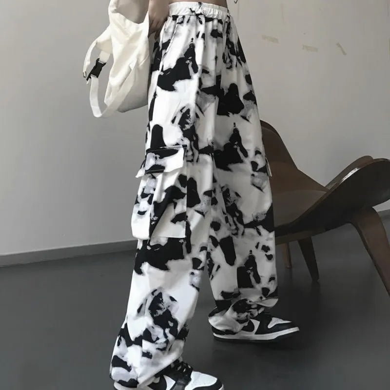 Y2K Tie Dye Harajuku Wide Leg Pants for Trendy Aesthetic Outfits